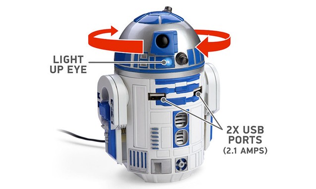 ThinkGeek 推出 《 Star Wars 》 R2-D2 USB 车载充电器
